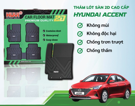 Thảm Lót Sàn Ô Tô Hyundai Accent 2D Cao Cấp